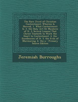 The Rare Jewel of Christian Contentment: Wherei... 1294833219 Book Cover