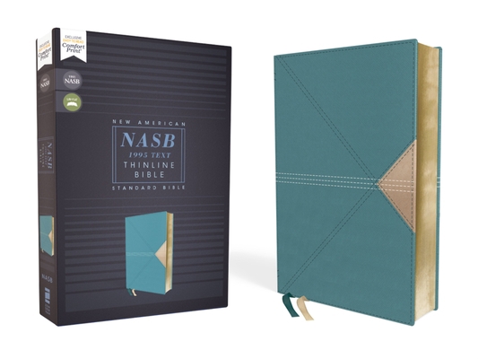 Nasb, Thinline Bible, Leathersoft, Teal, Red Le... 0310450977 Book Cover