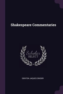 Shakespeare Commentaries 1377499855 Book Cover