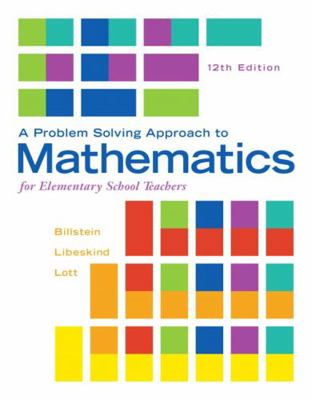 Problem Solving Approach to Mathematics for Ele... 0321990595 Book Cover