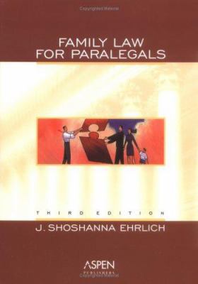 Family Law for Paralegals 3e 0735545561 Book Cover