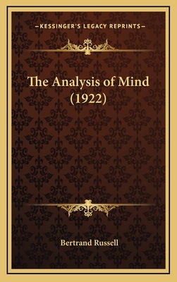 The Analysis of Mind (1922) 1164338420 Book Cover