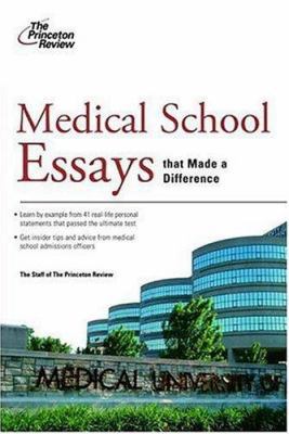 Medical School Essays That Made a Difference 0375765719 Book Cover