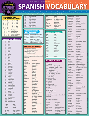 Spanish Vocabulary: A Quickstudy Laminated Refe... 1572225505 Book Cover