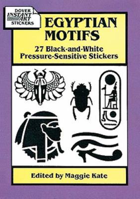 Egyptian Motifs: 27 Black-and-White Pressure-Se... 0486281760 Book Cover