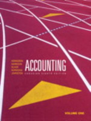 Accounting, Volume 1, Canadian Eighth Edition (... 0138156018 Book Cover