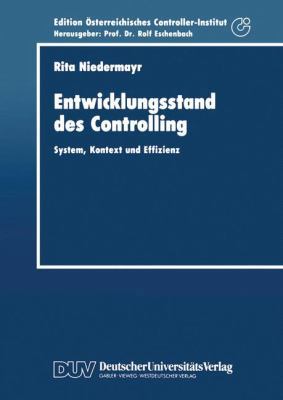Entwicklungsstand Des Controlling: System, Kont... [German] 3824402181 Book Cover