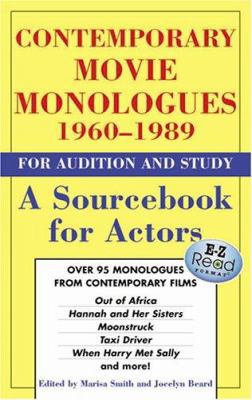Contemporary Movie Monologues 1960-1989 for Aud... 1575254379 Book Cover