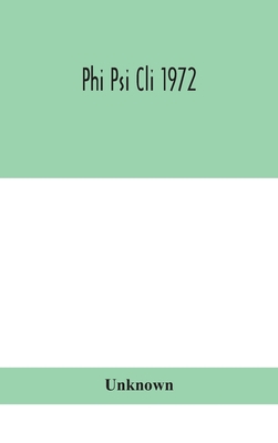 Phi Psi Cli 1972 9354047890 Book Cover
