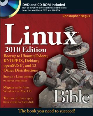 Linux Bible: Boot Up to Ubuntu, Fedora, KNOPPIX... 0470485051 Book Cover