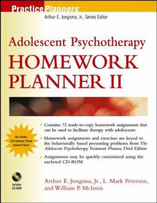 Adolescent Psychotherapy Homework Planner II [W... 0471274933 Book Cover