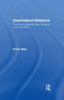 Grammatical Relations 113899202X Book Cover