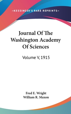 Journal Of The Washington Academy Of Sciences: ... 0548214603 Book Cover