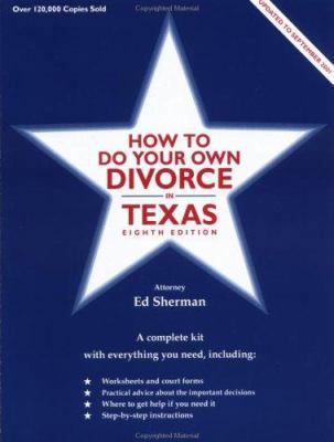 How to Do Your Own Divorce in Texas 0944508383 Book Cover