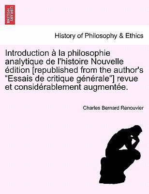 Introduction à la philosophie analytique de l'h... [French] 1241438633 Book Cover