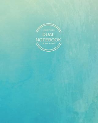 Paperback Dual Notebook: Alternating Lined and Blank Pages for All Projects Aqua Water Book