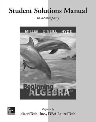 Student Solutions Manual for Beginning Algebra 0077548876 Book Cover