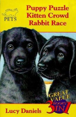 Puppy Puzzle/Kitten Crowd/Rabbit Race (Animal A... 0340716045 Book Cover