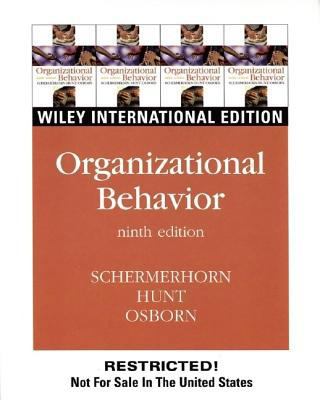 Wie Organizational Behavior 0471701505 Book Cover