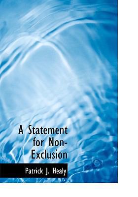 A Statement for Non-Exclusion 1117811077 Book Cover