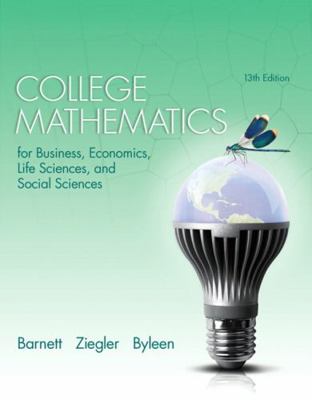College Mathematics for Business, Economics, Li... 0321945514 Book Cover