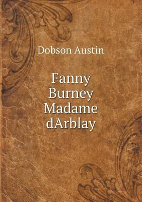 Fanny Burney Madame dArblay 5518619081 Book Cover