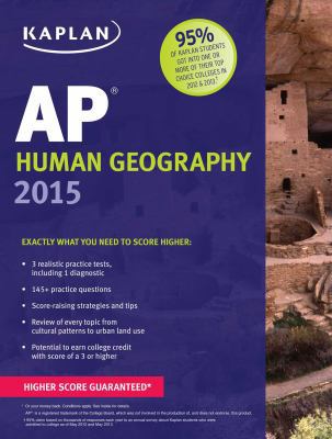Kaplan AP Human Geography 2015 (Kaplan Test Prep) 1618655515 Book Cover