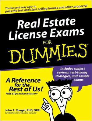 Real Estate License Exams for Dummies 0764576232 Book Cover
