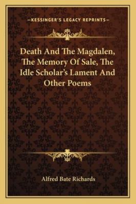 Death and the Magdalen, the Memory of Sale, the... 1163084336 Book Cover