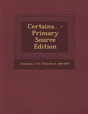 Certains.. - Primary Source Edition [French] 129546814X Book Cover