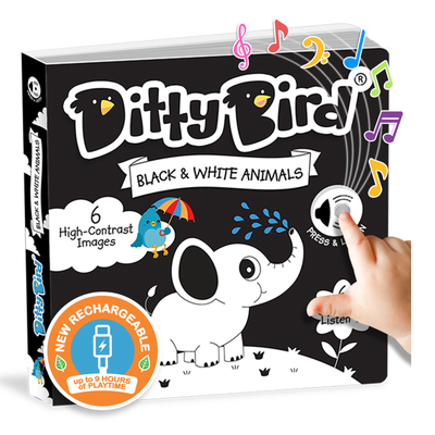 Ditty Bird Interactive Sensory White and Black ... 1919650040 Book Cover