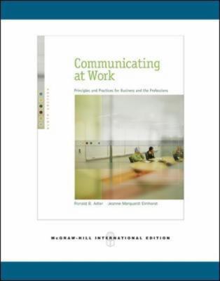 Communicating at Work 0071265759 Book Cover