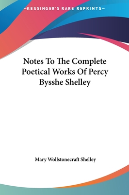 Notes to the Complete Poetical Works of Percy B... 1161445137 Book Cover