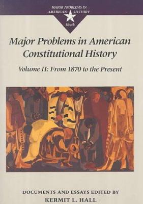 Major Problems in American Constitutional Histo... 0669212105 Book Cover