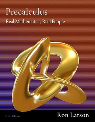 Precalculus: Real Mathematics, Real People 1111427631 Book Cover