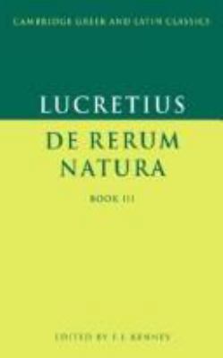 Lucretius: de Rerum Natura Book 3 0521081424 Book Cover