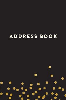 Address Book: Black with Yellow Dots, 6x9, 130 ... 1548079820 Book Cover