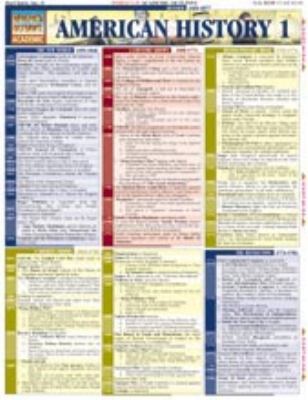 American History 1 Laminate Reference Chart: 14... 1572225149 Book Cover