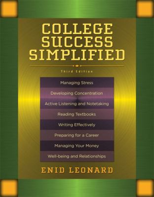 College Success Simplified (3rd Edition) 0205757375 Book Cover