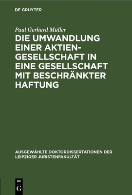 Die Umwandlung Einer Aktiengesellschaft in Eine... [German] 3112668731 Book Cover