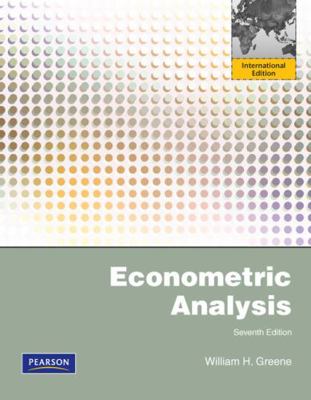 Econometric Analysis. William H. Greene B007YXTYUS Book Cover