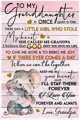 To My Granddaughter Lined Notebook Journal, 100 Pages (6 x 9 Inches) Blank Ruled Writing Journal With Inspirational Quotes, Perfect Diary Notebook Gifts for Father Day Mother Day Family Ideas .