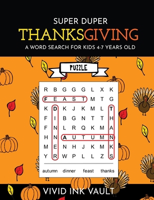 SUPER DUPER Thanksgiving - A Word Search for Ki... B08WSH7VBJ Book Cover