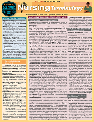 Nursing Terminology: A Quickstudy Laminated Ref... 142325161X Book Cover