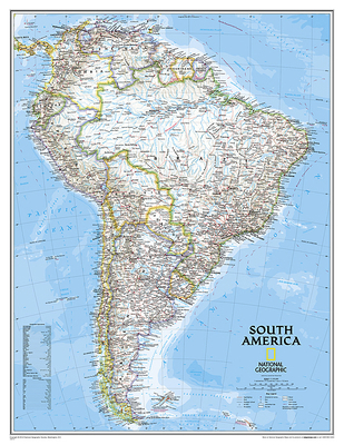 National Geographic South America Wall Map - Cl... 0792250206 Book Cover
