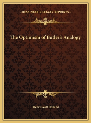 The Optimism of Butler's Analogy 116966458X Book Cover