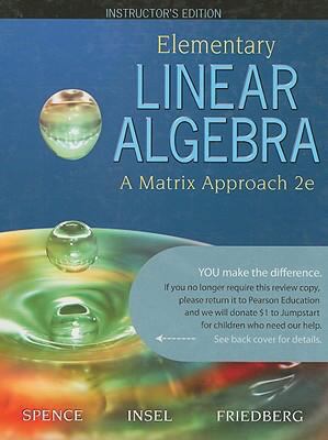 Elementary Linear Algebra: A Matrix Approach; I... 0136001106 Book Cover