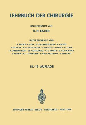 Lehrbuch Der Chirurgie [German] 3642872980 Book Cover