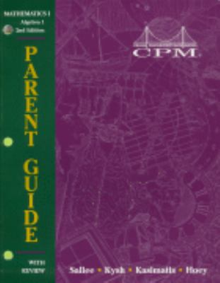 Parent Guide with Review, Math 1, Algebra 1, 2n... 1885145888 Book Cover