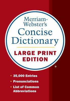 Merriam-Webster's Concise Dictionary: Large Pri... [Large Print] 0877796440 Book Cover